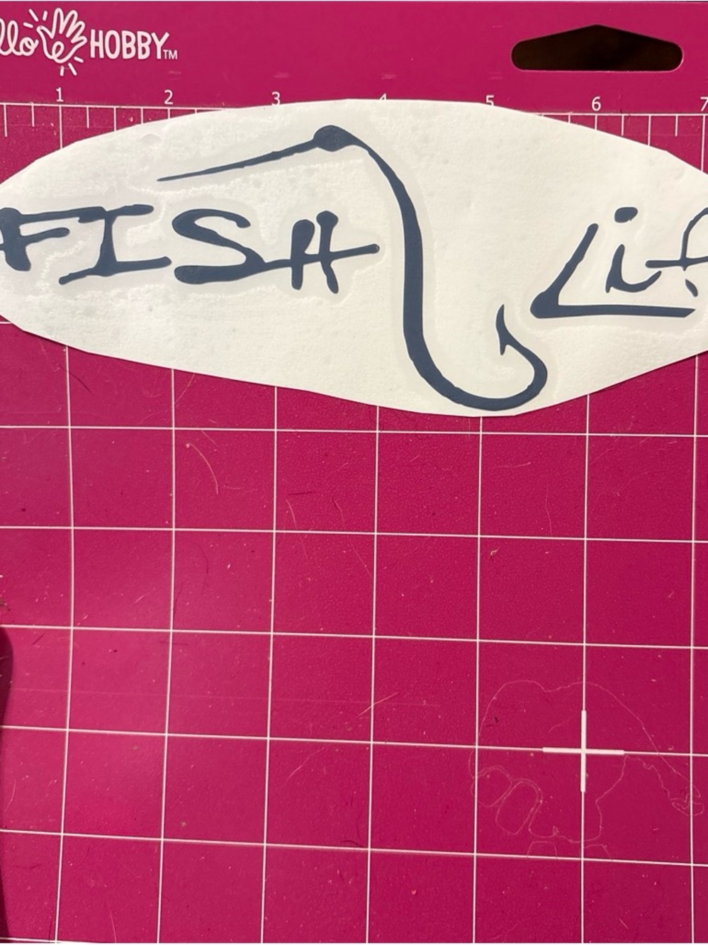 Fish Life White Decal Sticker by - White vinyl blue